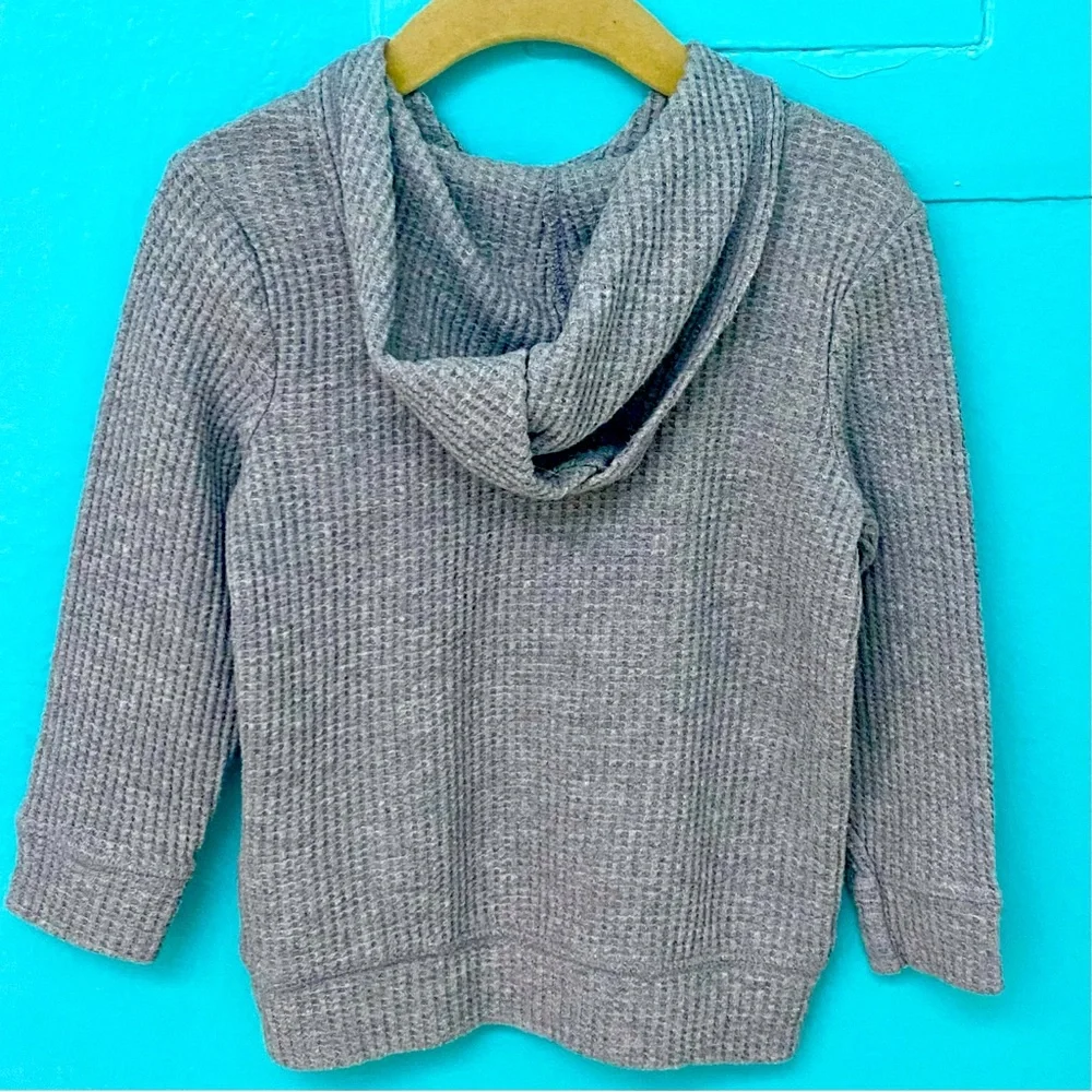 Girl's OLD NAVY Ribbed Lightweight Gray Pullover Hoodie - Size 4T